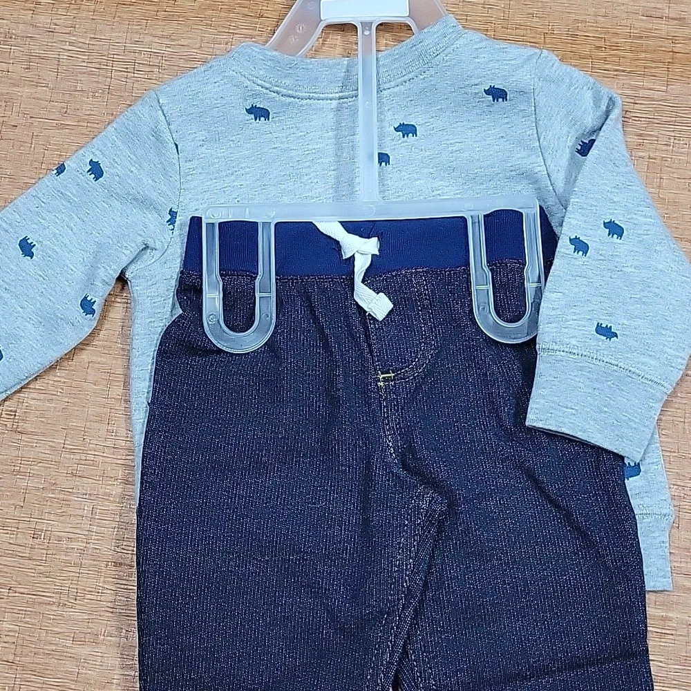 NWT 3-6 Months Carter's 2 pc. Kids Set Best Brother - Picture 5 of 8